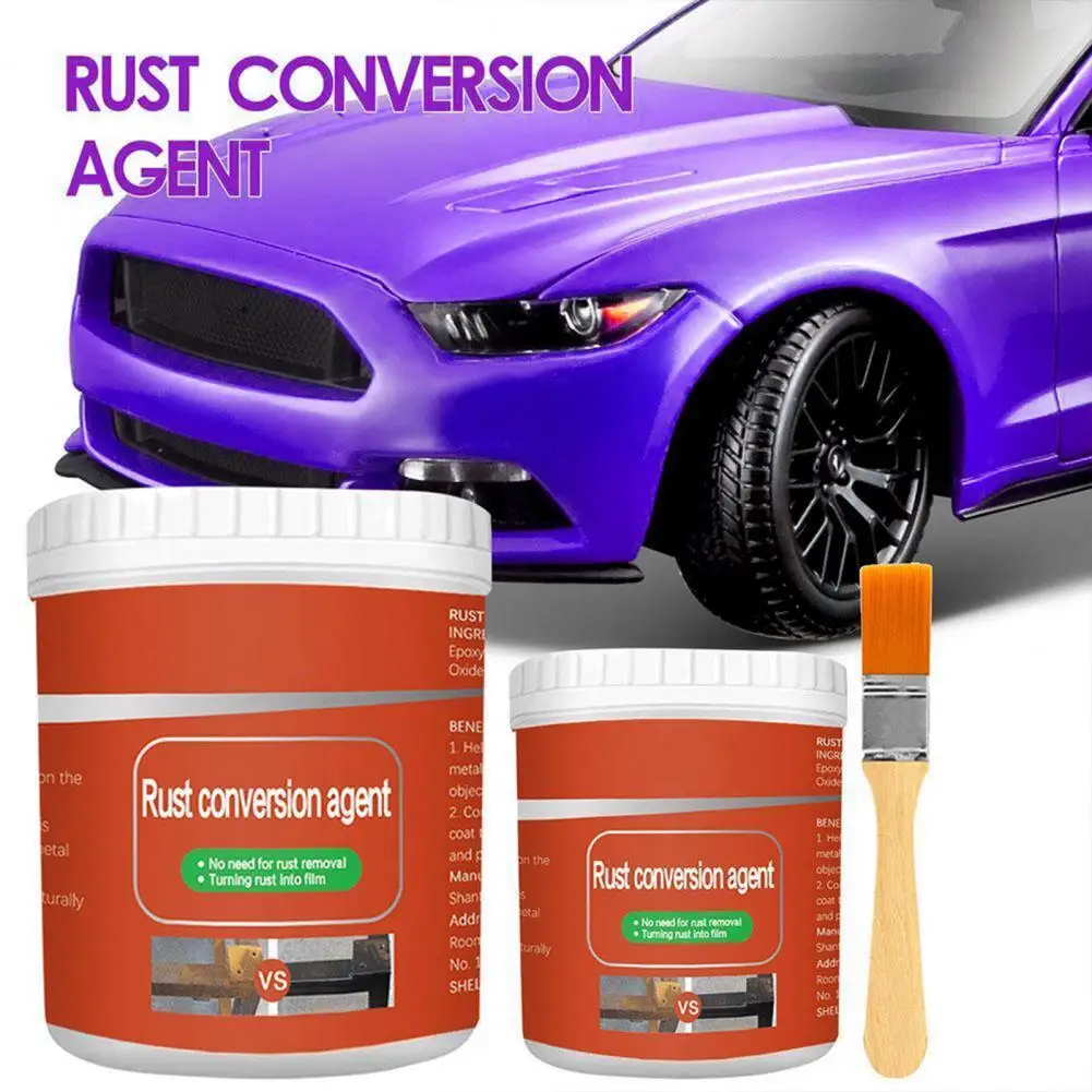 Metal Rust Remover Rust Conversion Agent with Brush Long Lasting Anti Rust Coating Rust Treatment Accessories