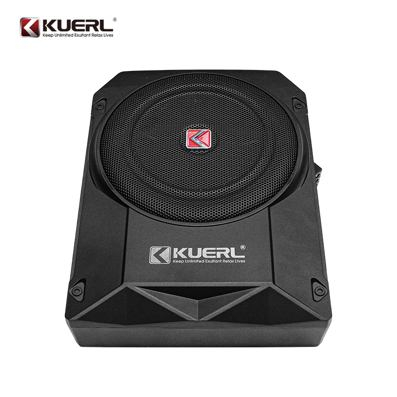 KUERL-Subwoofer de Audio para coche, 10 pulgadas, 800W, nuevo diseño, amplificador de asiento automático, gran potencia de 12V, Subwoofer de aluminio delgado para coche directo