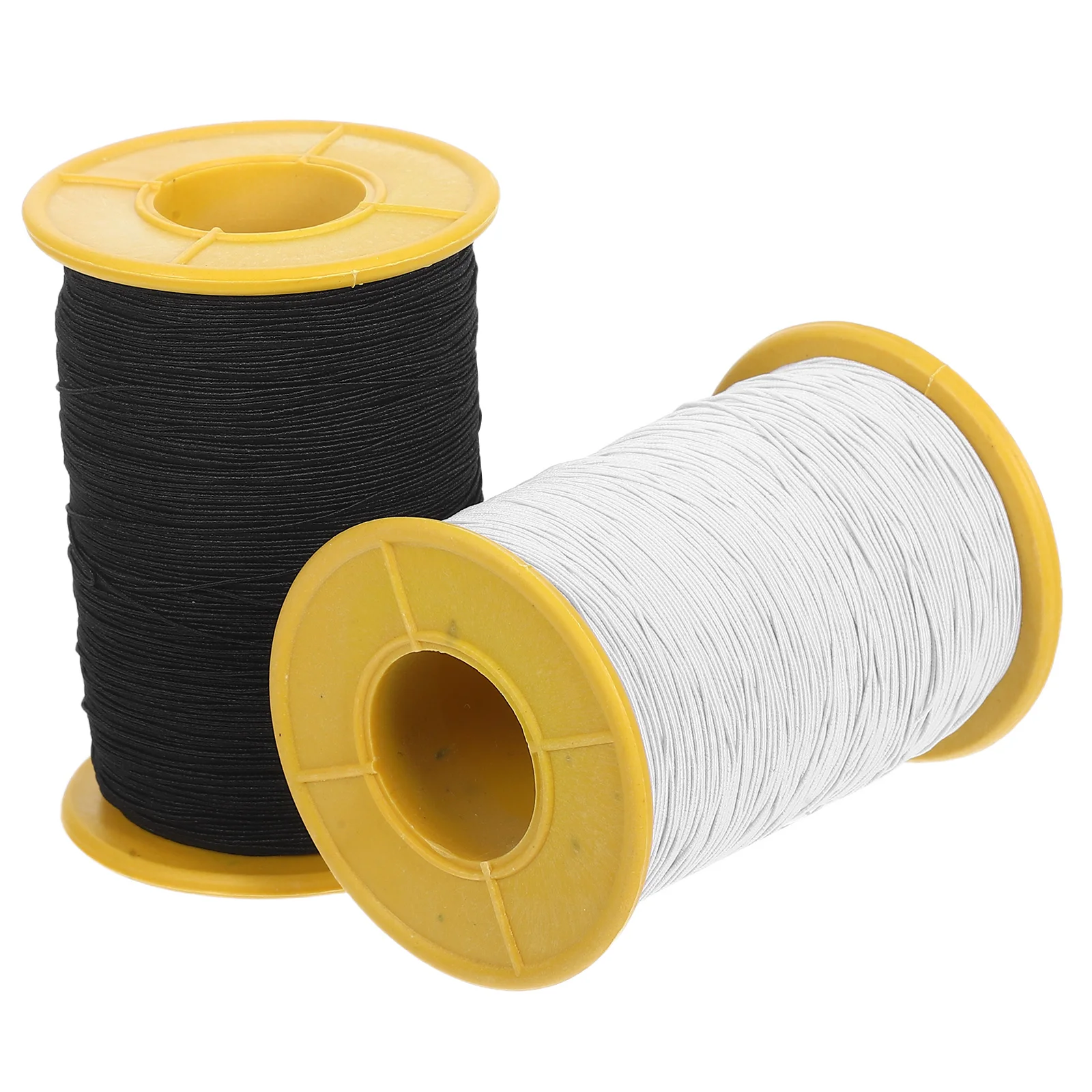 2 لفات 0.5 مللي متر أسود أبيض مطاطا لصنع المجوهرات بسط سلسلة سوار ذاتي الصنع الحرفية الديكور الموضوع الحبل مطاطا الحرفية الحبل