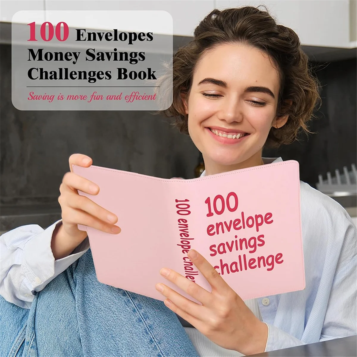 100ซองจดหมายที่ท้าทายเครื่องผูก A5หนังสืองบประมาณพร้อมซองเงินสดซองจดหมาย100ซองบันทึกความท้าทายในการประหยัด5,050 B