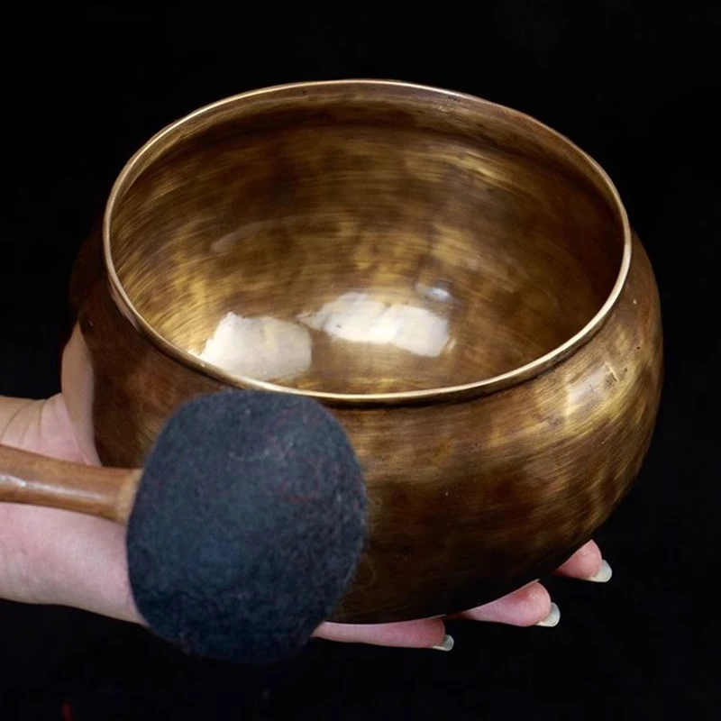 Shakyamuni Singing Bowl , Handmade Buddha Sound, Calming and Healing Yoga Bowl, Copper Chime Pendant, Meditation Tibetan Bowl