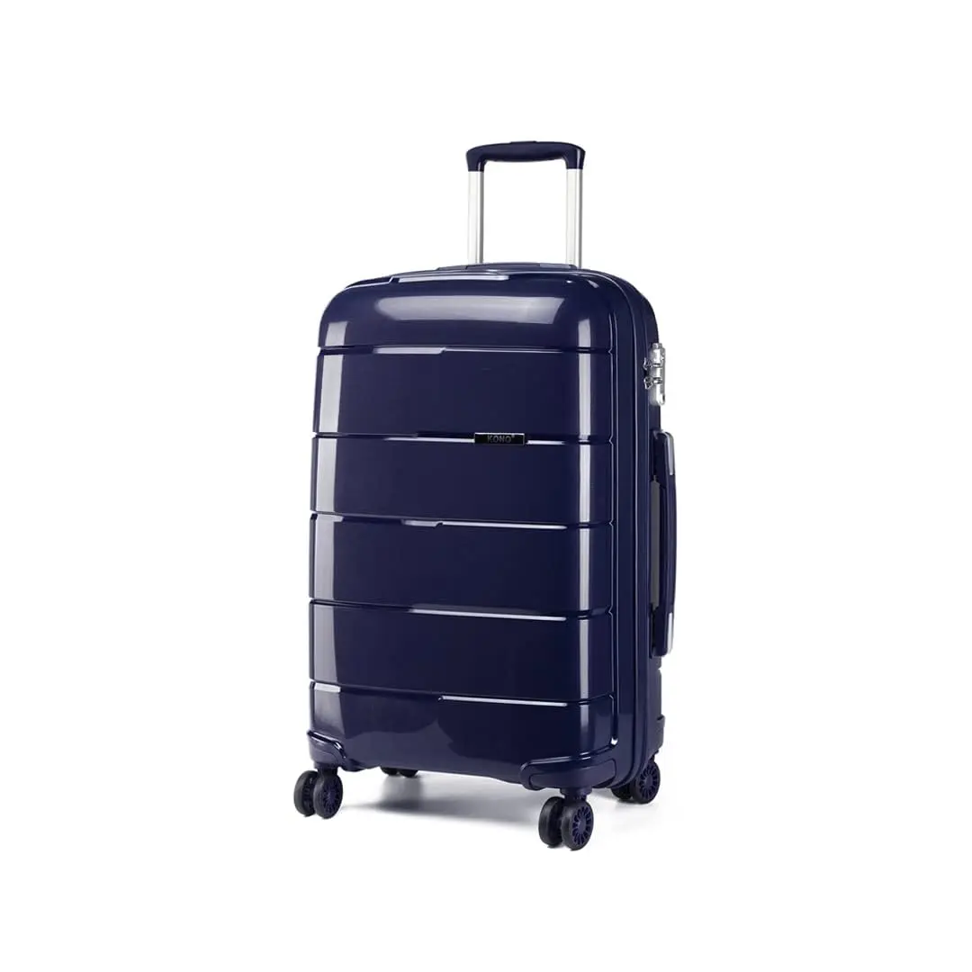 KONO Hard Case 76cm 105L 4 Roll Lightweight Trolley TSA Lock YKK zipper Polypropylene Business & Travel