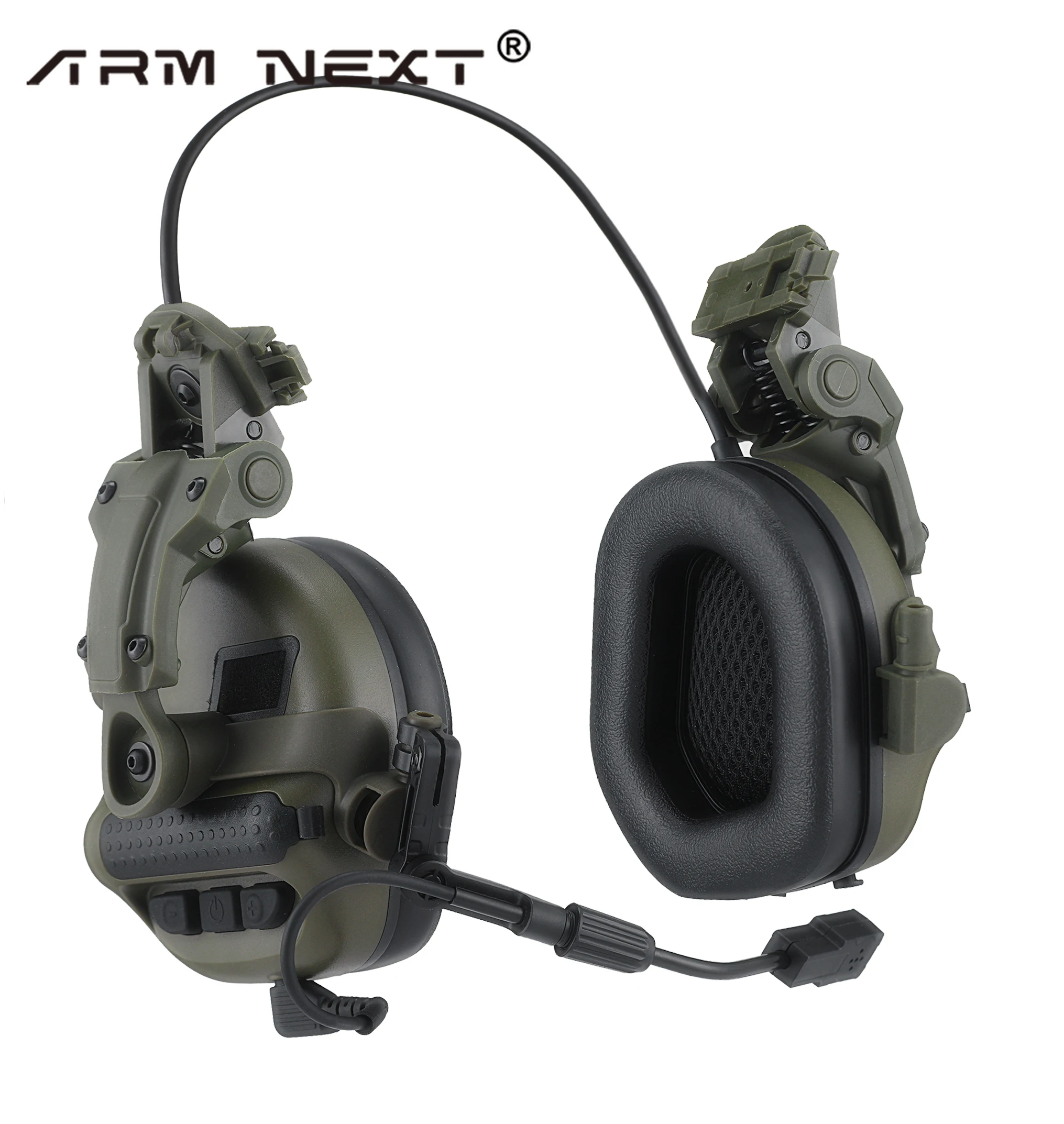 ARM NEXT Tactical Helmet Earmuffs Active Shooter Earmuffs Electronic Hearing Protection Military Communication Earphones