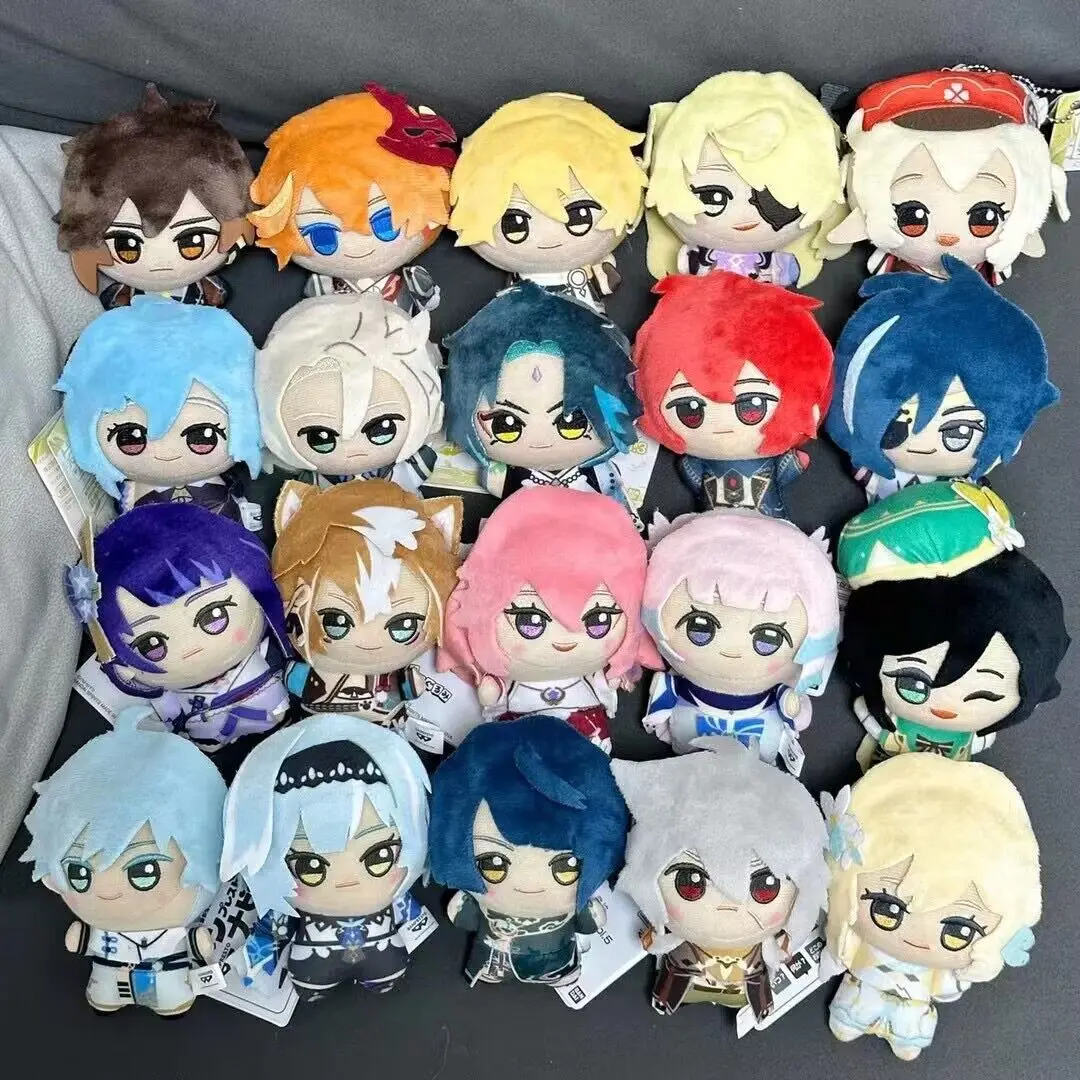 

10CM Game Genshin Impact Plush Keychain Kaiwaii Stuffed Dolls Arataki Hu Tao XIAO Zhongli Ayato Plush Doll Pendant Kids Gift