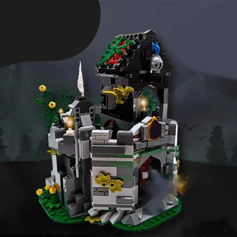 833 قطعة MOC القلعة السحرية الغابات المحرمة نموذج اللبنات لعبة العمارة لتقوم بها بنفسك الإبداعية الطوب هدية الكريسماس للأطفال #6