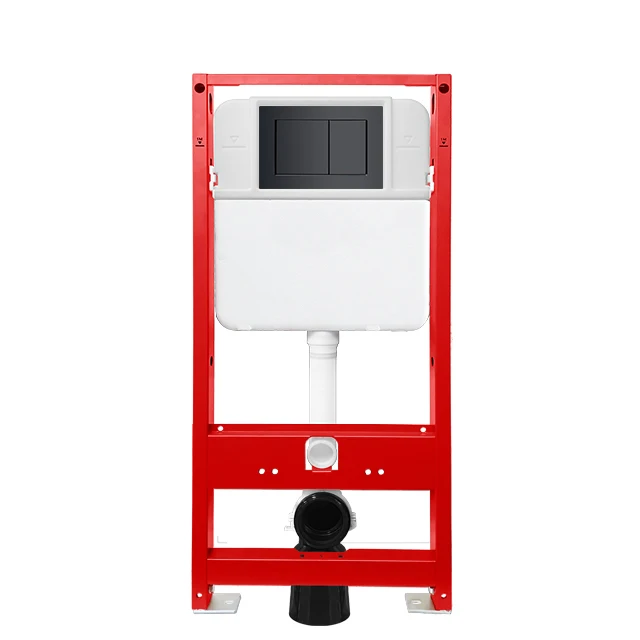 AC6100 Modern Wall Hung Toilet Tank with Button Panel and Hidden Water Tank 3-Year Warranty for Home & Hotels