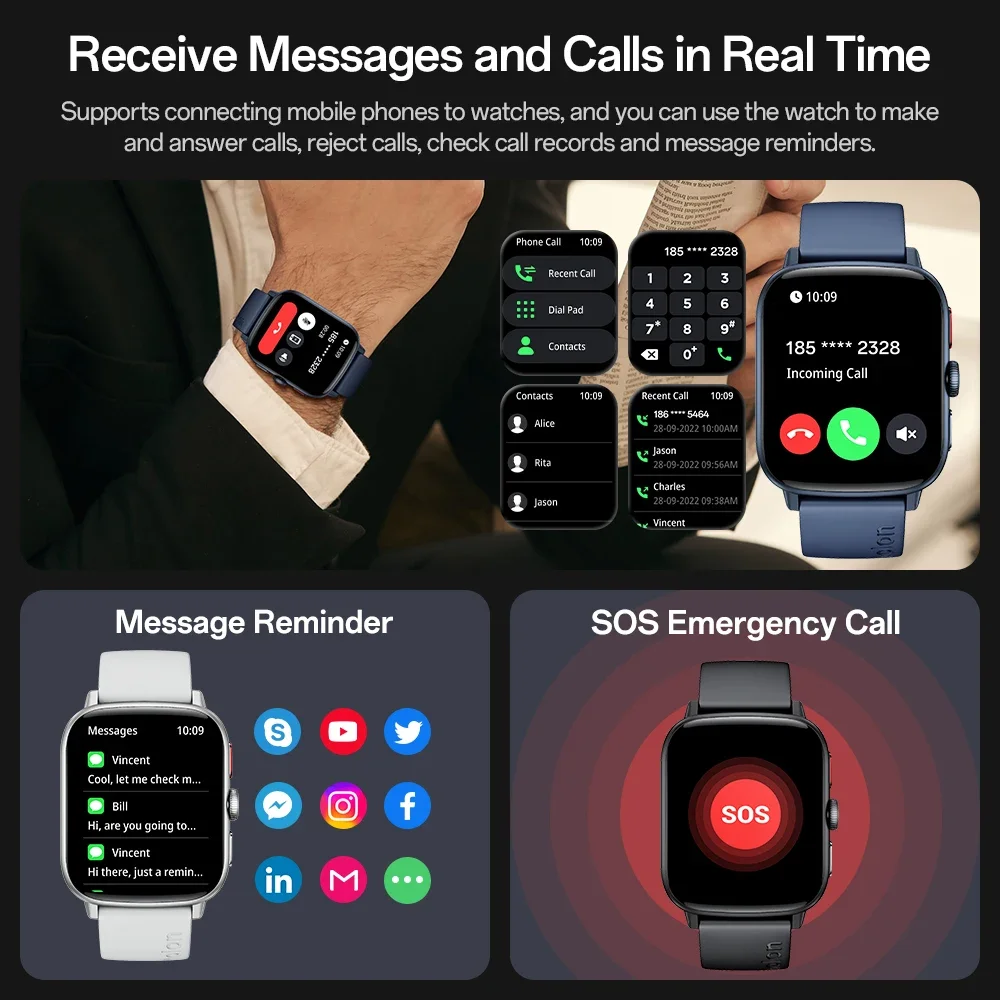 ساعة ذكية P22 للأطفال في الهواء الطلق مع شاشة لمس كاملة وتتبع الموقع عالي الدقة وعمر بطارية 15 يومًا هدية للبالغين