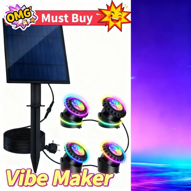 

Solar underwater light Waterproof landscape decorative light Pool color light Fish tank Spotlight Garden spotlight