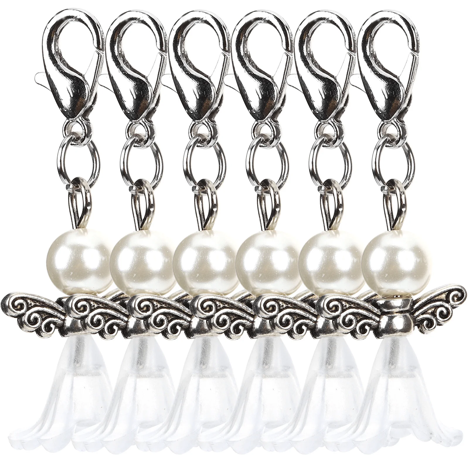 Porte-clés ange avec pendentif, 20 pièces, cadeaux pour invités, accessoires de mariage, porte-clés à la mode, blanc