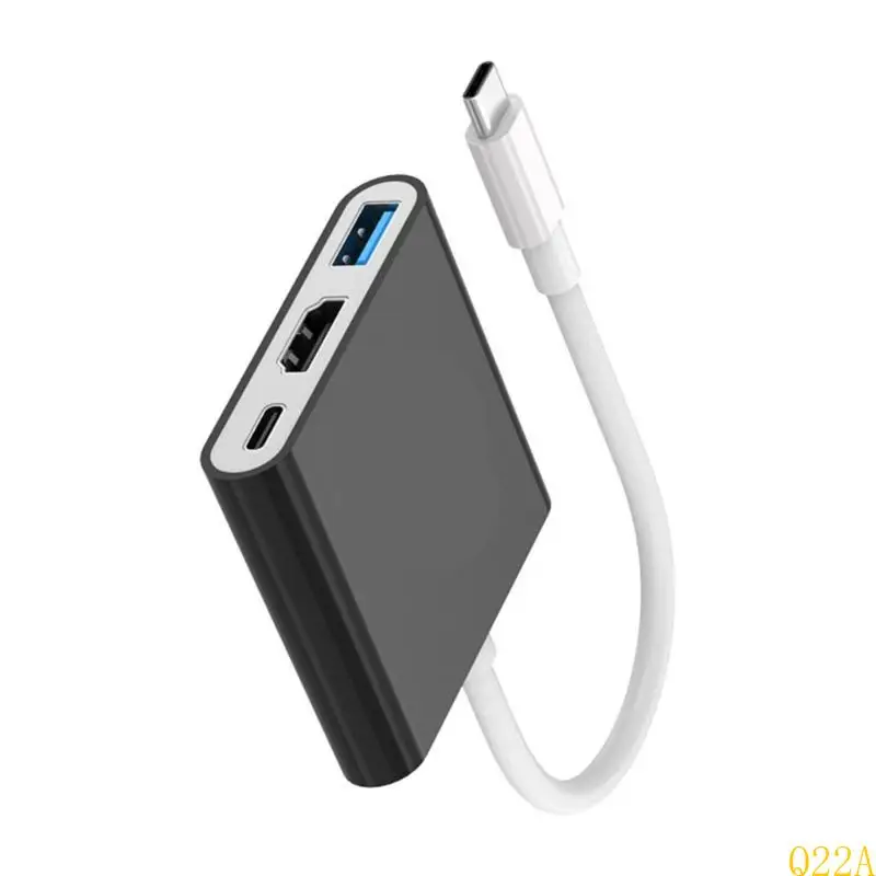 

Q22A 3 IN 1 Portable Docking Station with HDTV USB3.0 USB C Port for Switch Console