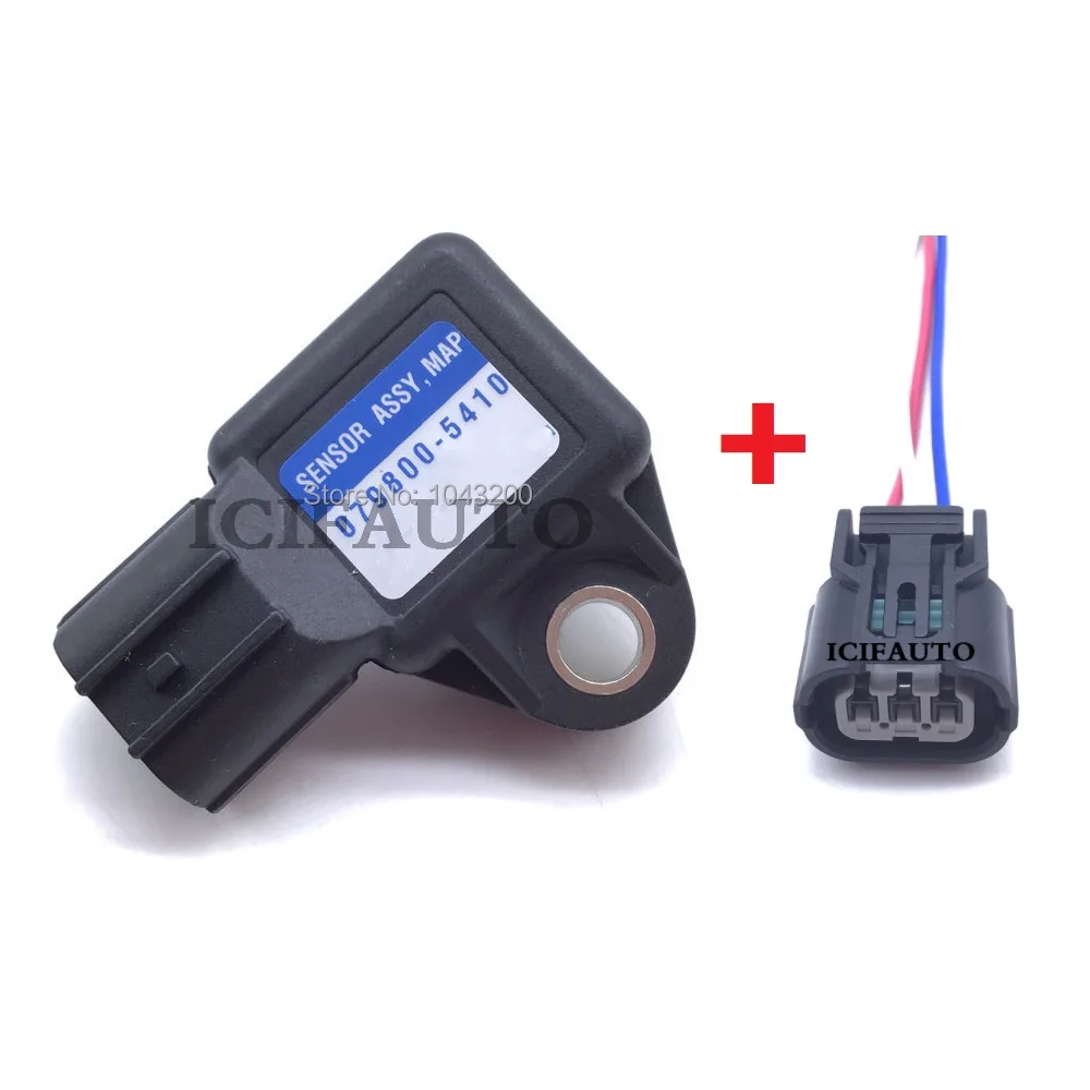 

079800-5410 Map Sensor+Pigtail Connector For Honda Accord Civic Crv Pilot Acura Rsxmd OE# 37830-PGK-A01 / 213-3697 / 0798005410