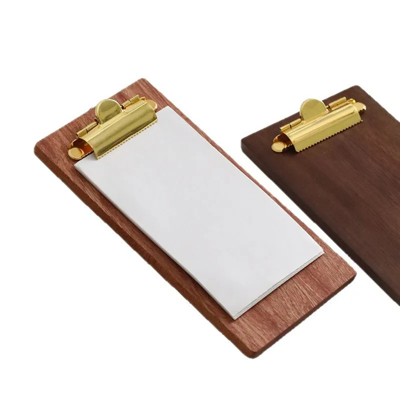 Solid wood menu clipboard for restaurants, drink ordering, cash register bills, menu boards, and restaurant orders