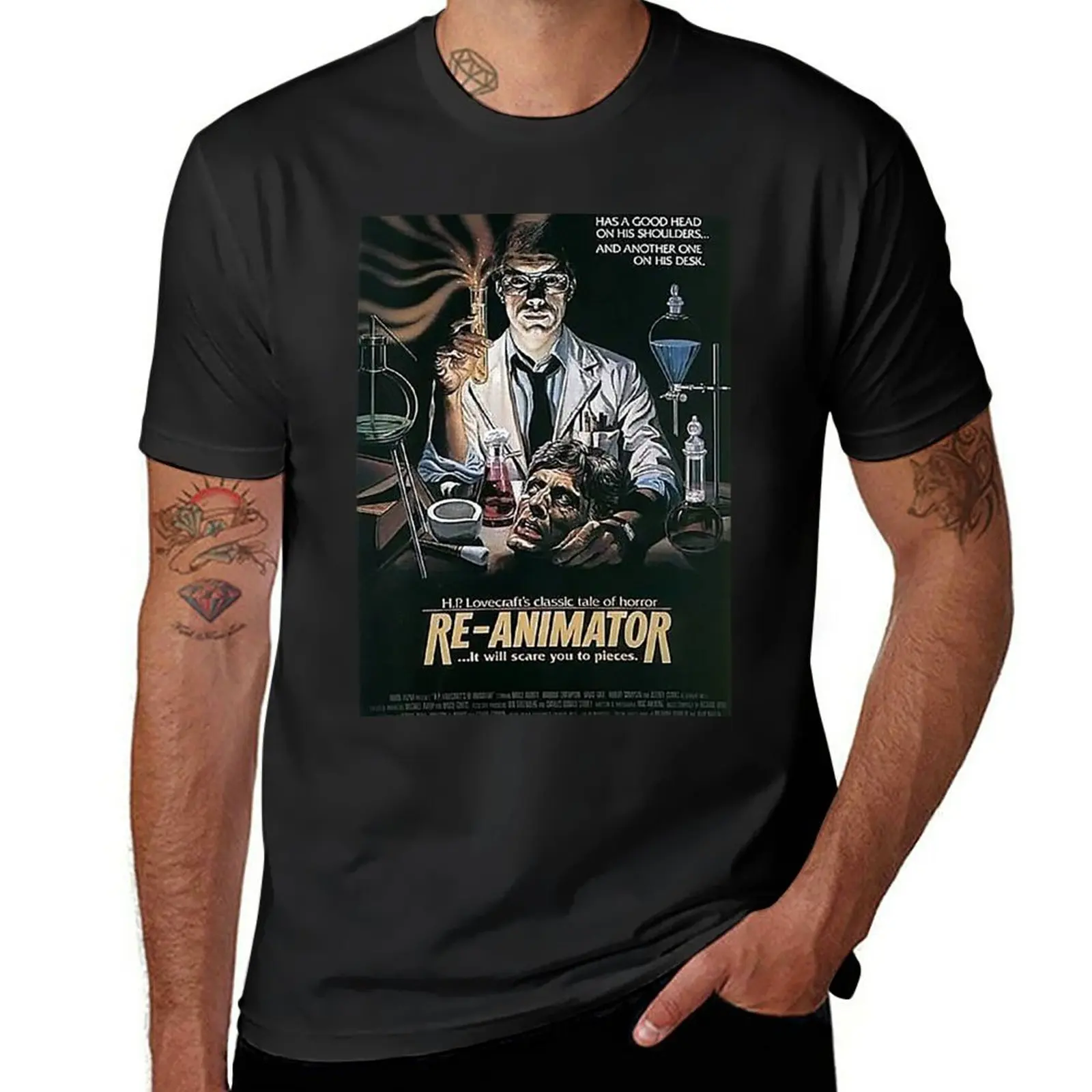 New Re-Animator T-Shirt funny t shirt Short sleeve Short t-shirt mens t shirt graphic