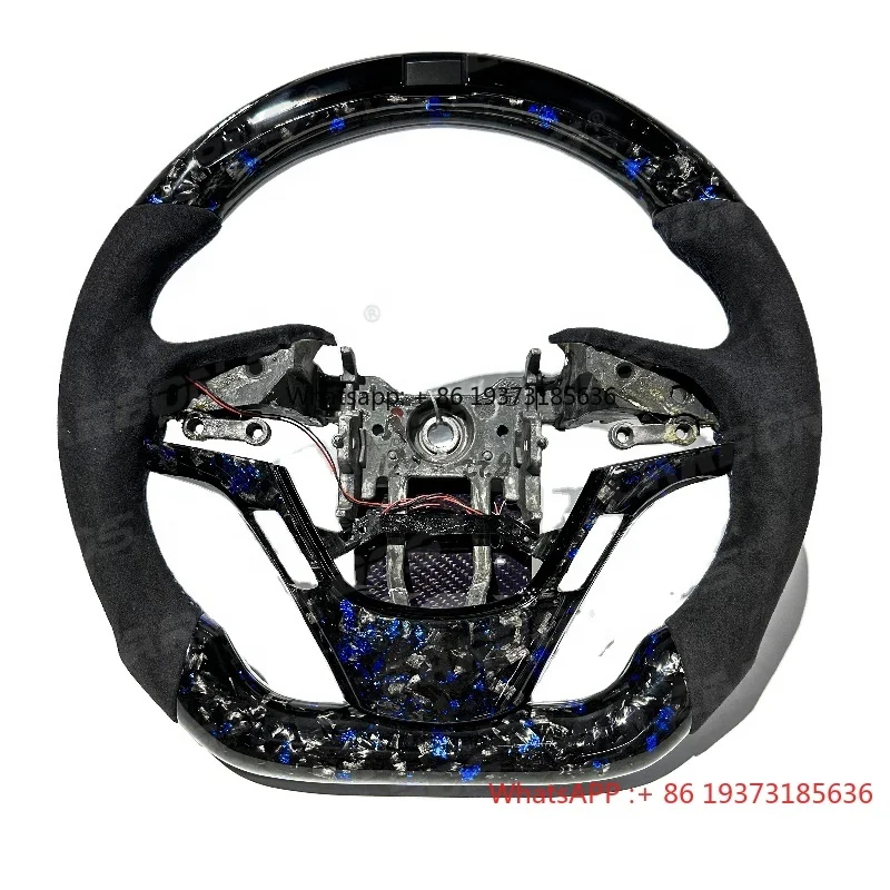 

Forged Blue Carbon Fiber Factory Hot Sells With LED Auto Steering Wheel for Hyundai Genesis Coupe Quality New 2010-2016