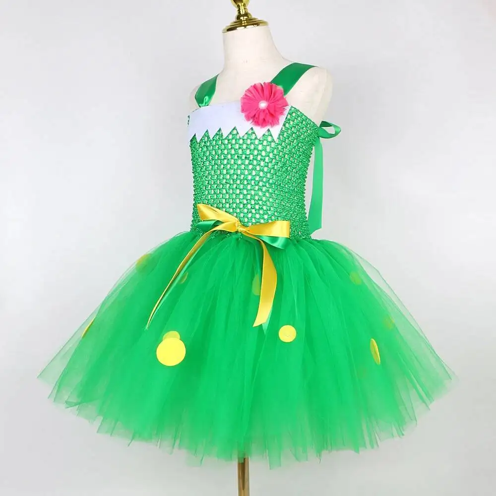 Grünes Dinosaurier-Tutu-Kleid für Mädchen, Drachen-Halloween-Kostüm, Kinder-Karnevalsparty-Tüll-Outfit mit Maske und Flügeln – Detail 14