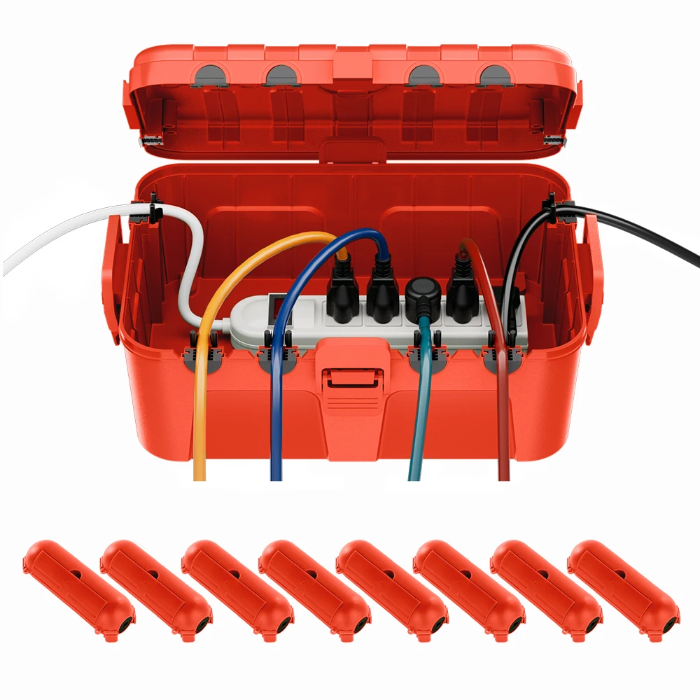 

Водонепроницаемые наружные соединительные коробки для электрических наружных вилок, праздничные украшения, светильники, 9 шт., защитные коробки для удлинителя