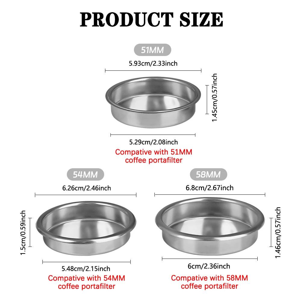 Blind Filter Coffee Machine Stainless Steel Backflush Insert Blind Filter For Espresso Coffee Machine