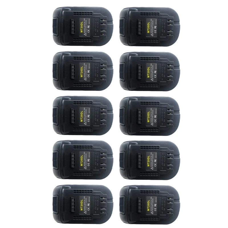 

10X Mt20dl Battery Adapter For Makita 18V Bl1830 Bl1860 Bl1815 Li-Ion Battery For Dewalt 18V 20V Dcb200 Li-Ion Battery