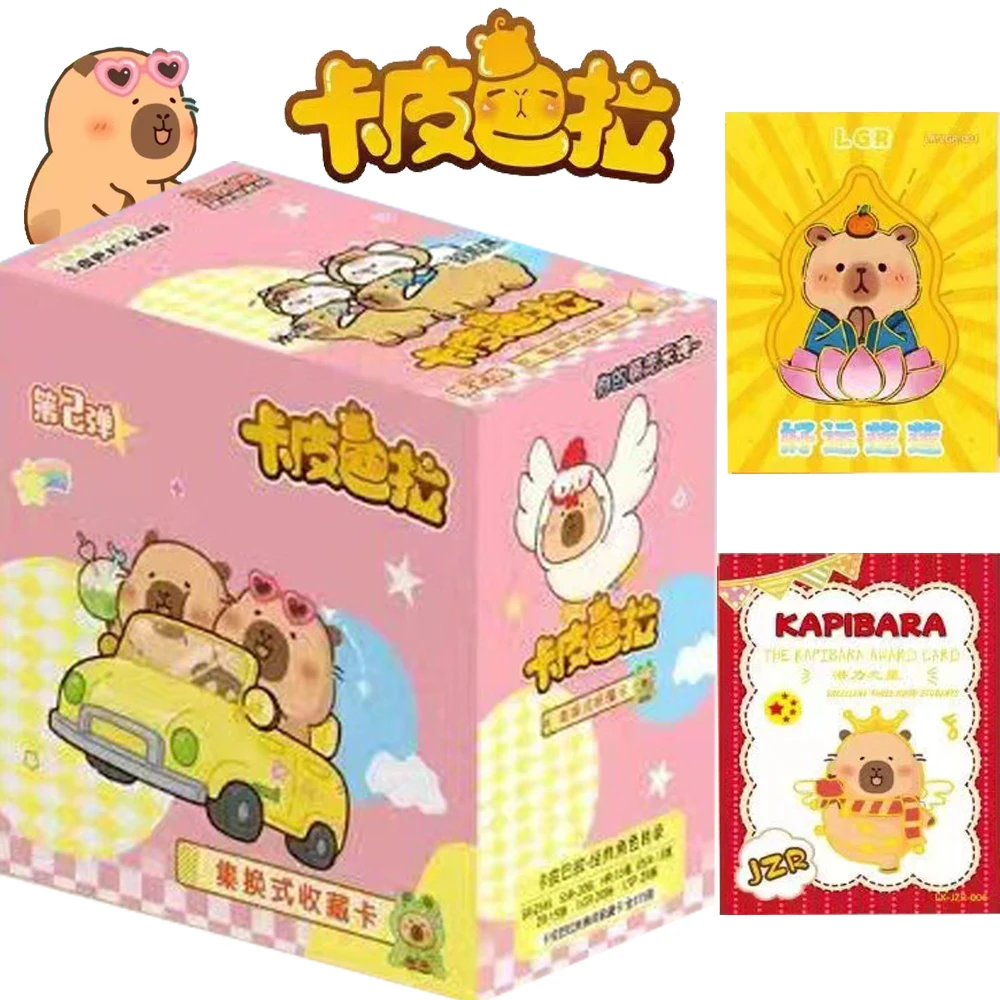 

Original Capybara Card for Children Popular Cute Lazy Healing Anime Animals Paper Money Design SGR Cards Family Table Toys Gifts