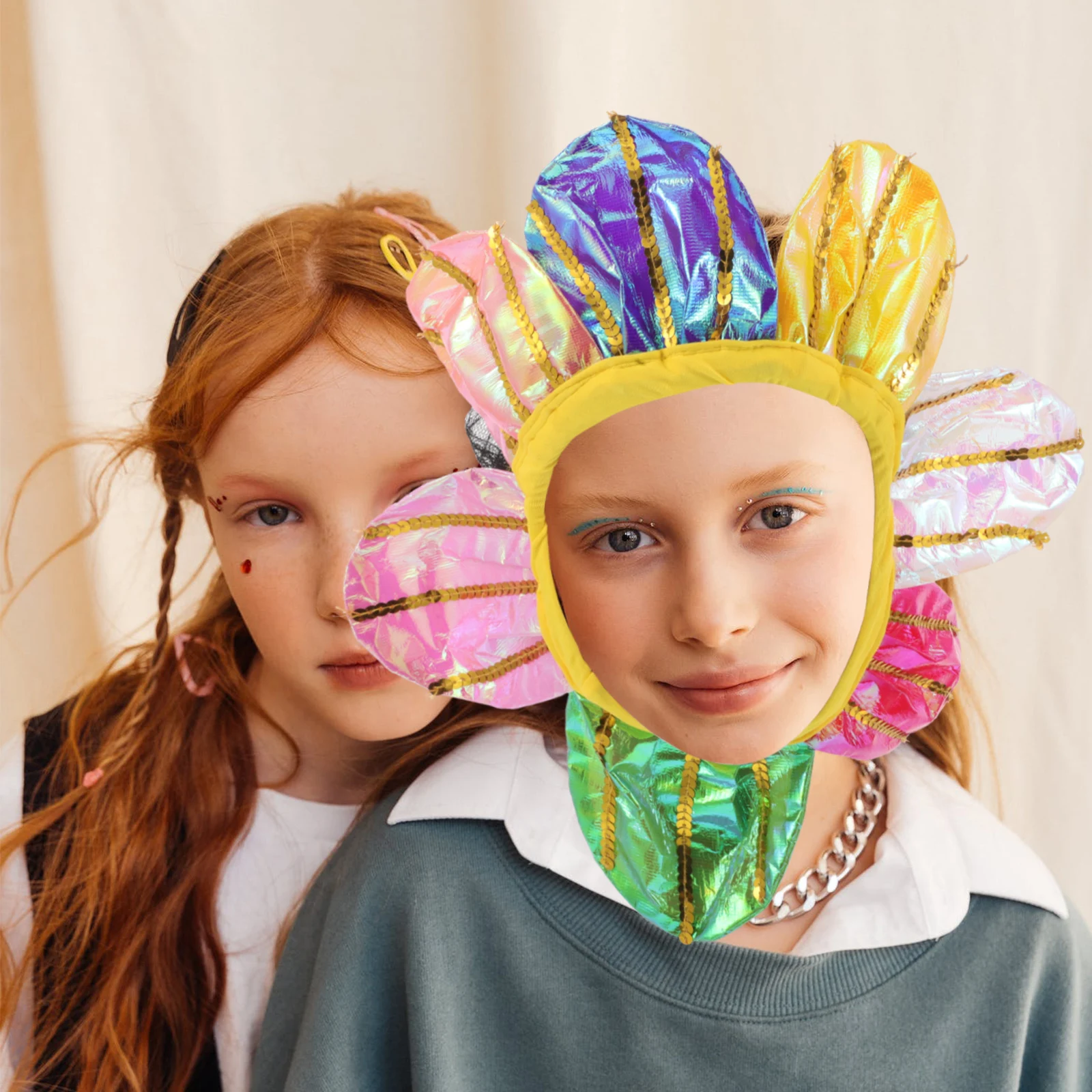 Sunflower Headpiece Kids Colorful Small Flower Lightweight Performance Headwear Kindergarten Party Props Sunflower Costume