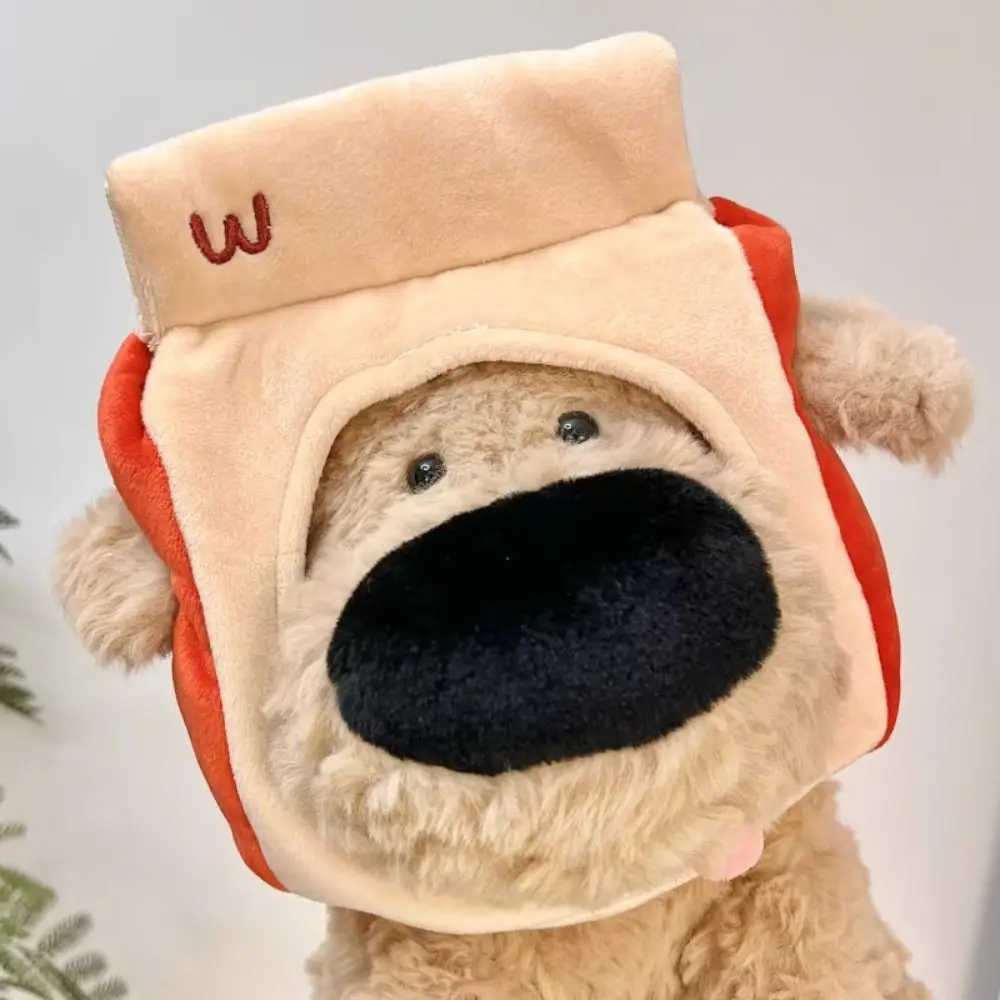 عالية الجودة 35 سنتيمتر أفخم الخبز الكلب الخبز الكلب الكرتون رقيق محشوة دمية وسادة نوم ديكور المنزل