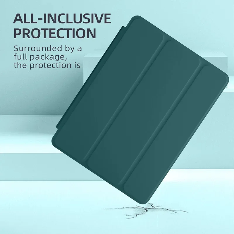 Étui Air Pro pour iPad 5 6 7 8 9 10e 11e génération MINI 3 4 Pro 11 12.9 13 pouces 2025, housse en cuir avec fente pour crayon, support