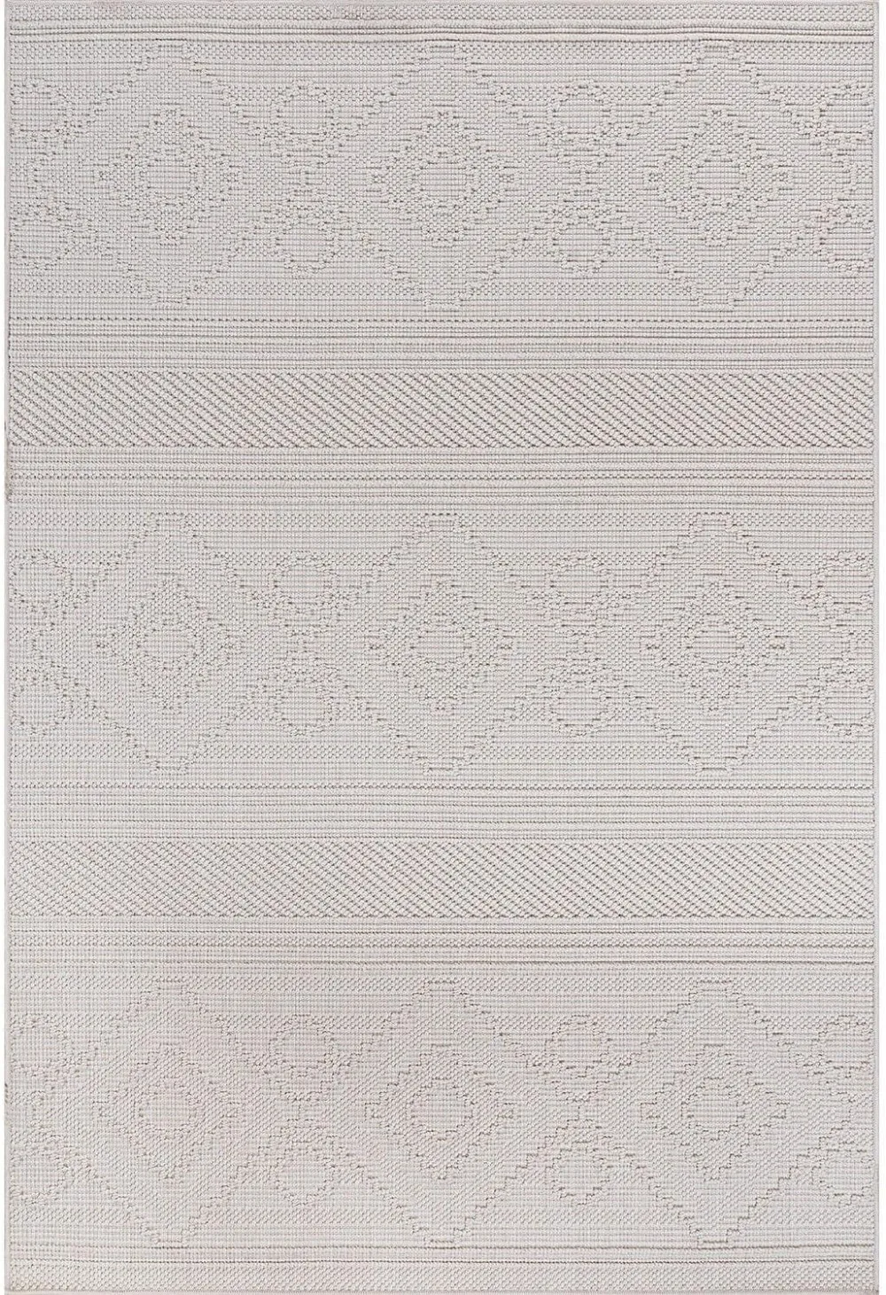 Micro Loop Large Area Rug White 10x14 Modern Luxury Boho Geometric Durable Indoor Area Rugs for Living Dining Room Office Stain