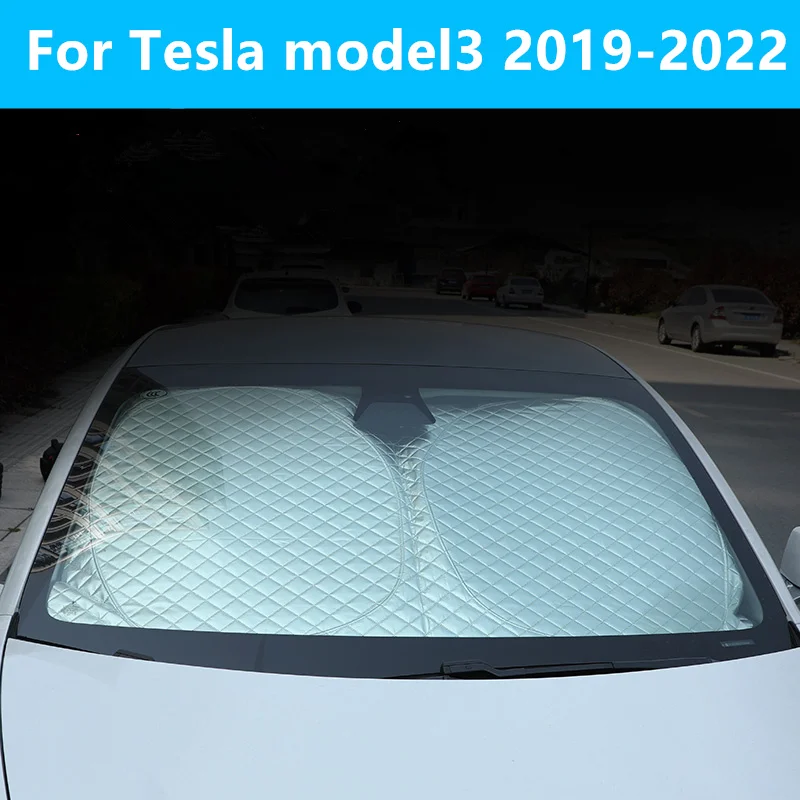 

For Tesla model3 2019-2022 Sun visor Sunscreen heat insulation Visor Car window Sun visor Sun curtain high quality car part