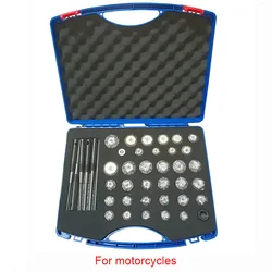 41Pcs Motorcycle Valve Seat Repair Tools for Single-Cylinder Multi-Cylinder Engines Including Reamer Grinding Wheel Toolholders