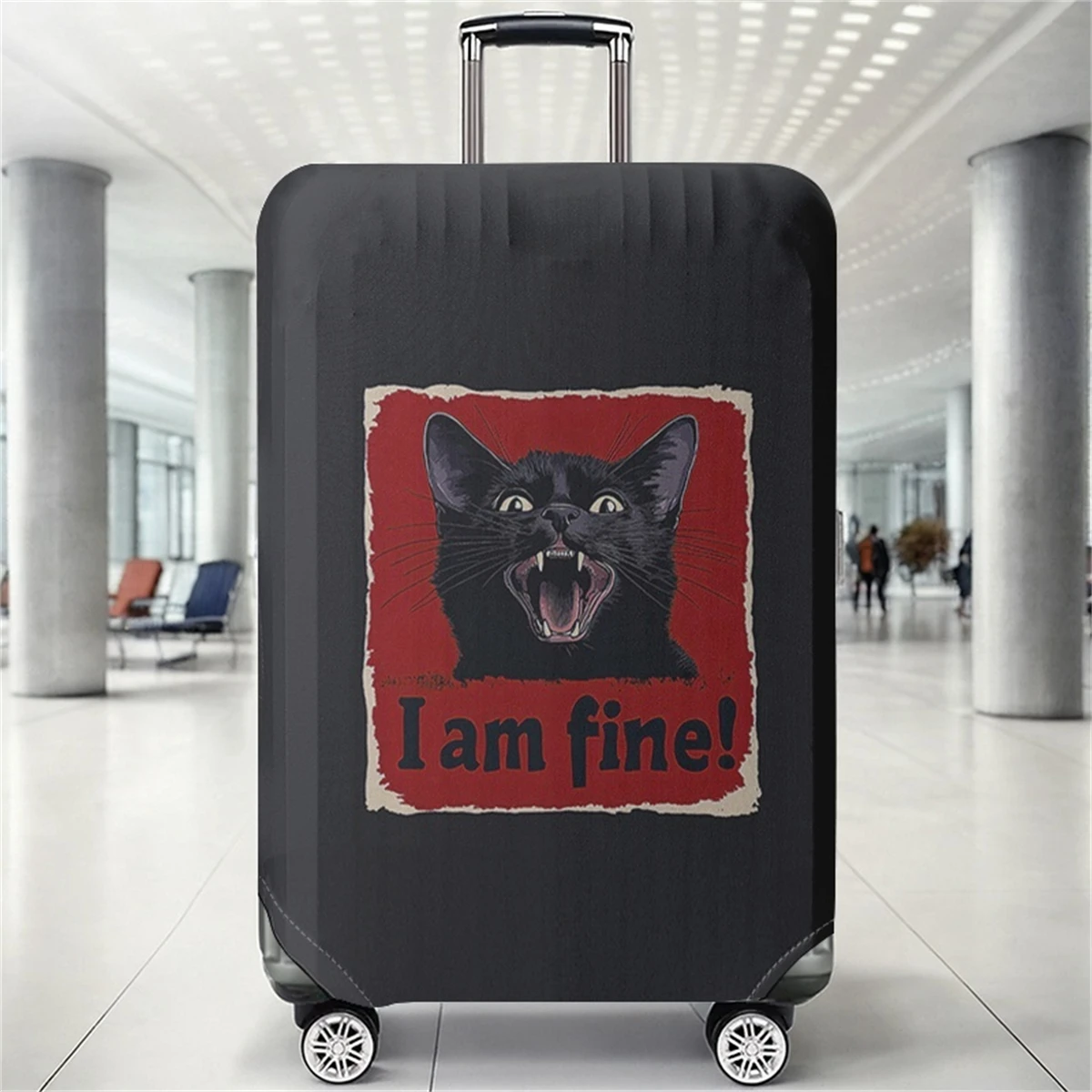 

Cat pattern luggage protection cover, suitable for 18-32 inch luggage covers, luggage handle gloves, travel accessories