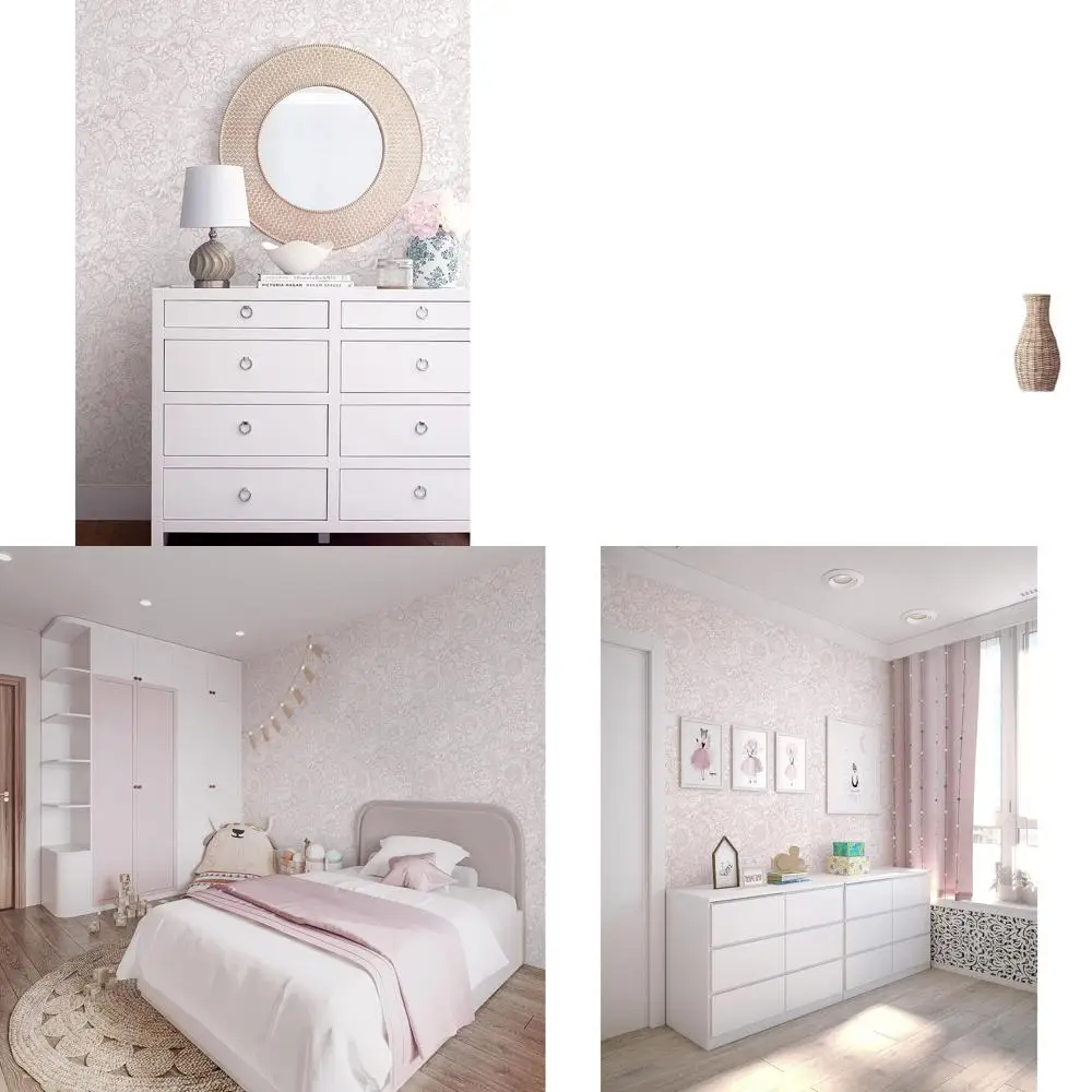 

Съемные обои в стиле бохо с розовыми и белыми цветочными узорами, 17,3 x 787, идеально подходят для спальни, ванной комнаты и шкафов