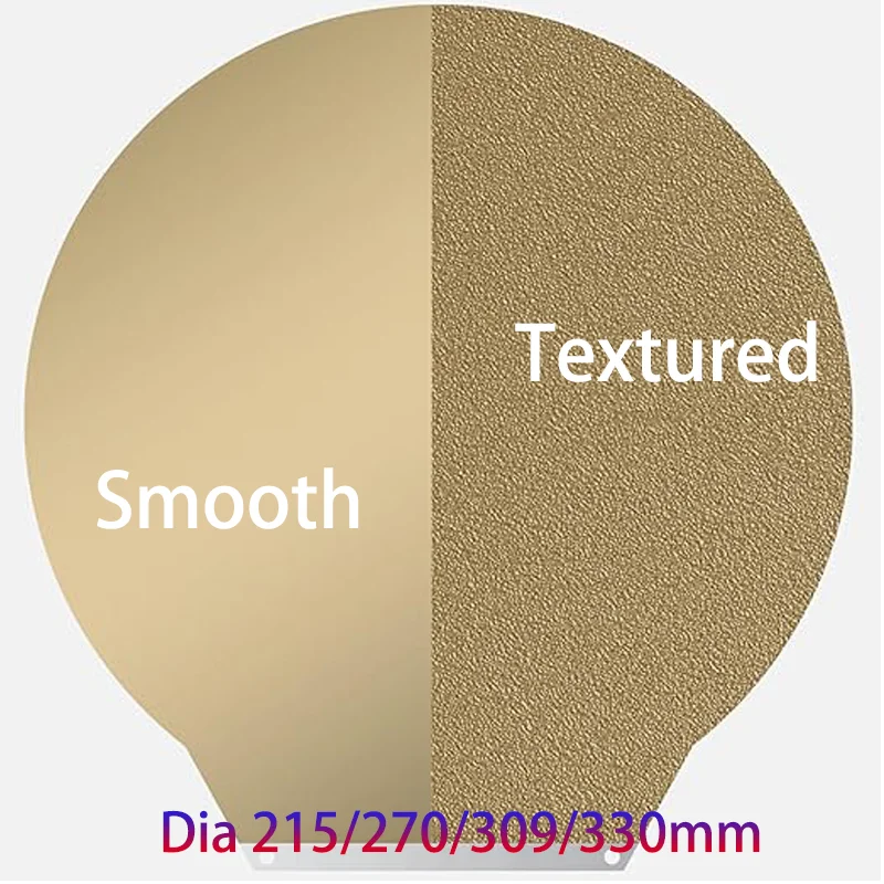 

ENERGETIC Flsun Magnetic PEI Sheet Dia 215/270/309/330mm Flexible Smooth and Textured Steel Plate Double Sided Printing