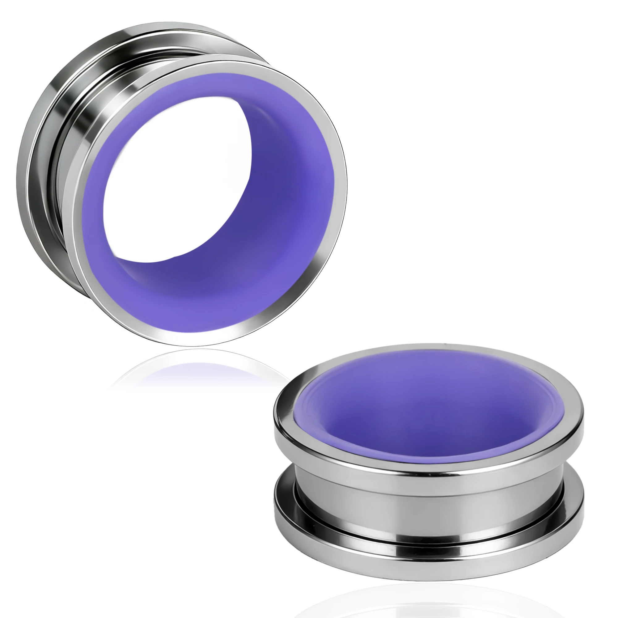 Stainless Steel Ear Tunnels, 2PCS Set
