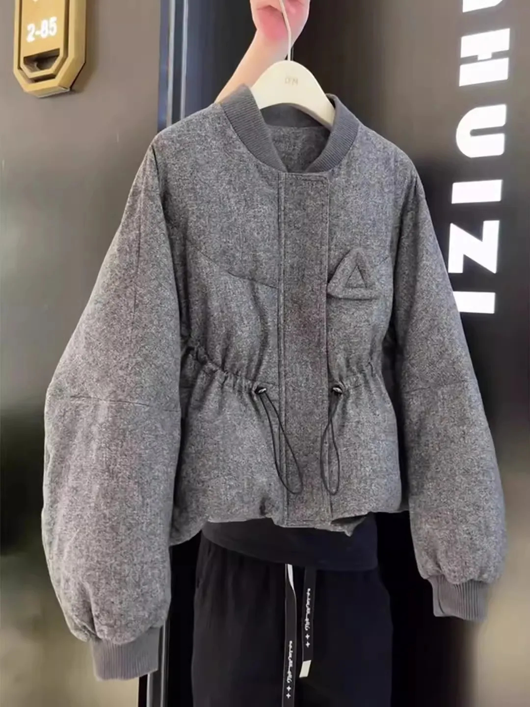 슬림핏 여성용 패션 코튼 자켓 겨울용 외투 한국 스타일 루즈핏 코트 슬림하고 우아한