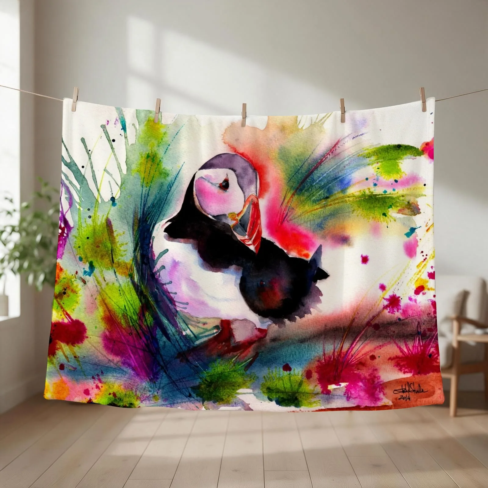 Puffin Throw Blanket Bed Hairy for babies For Baby Blankets