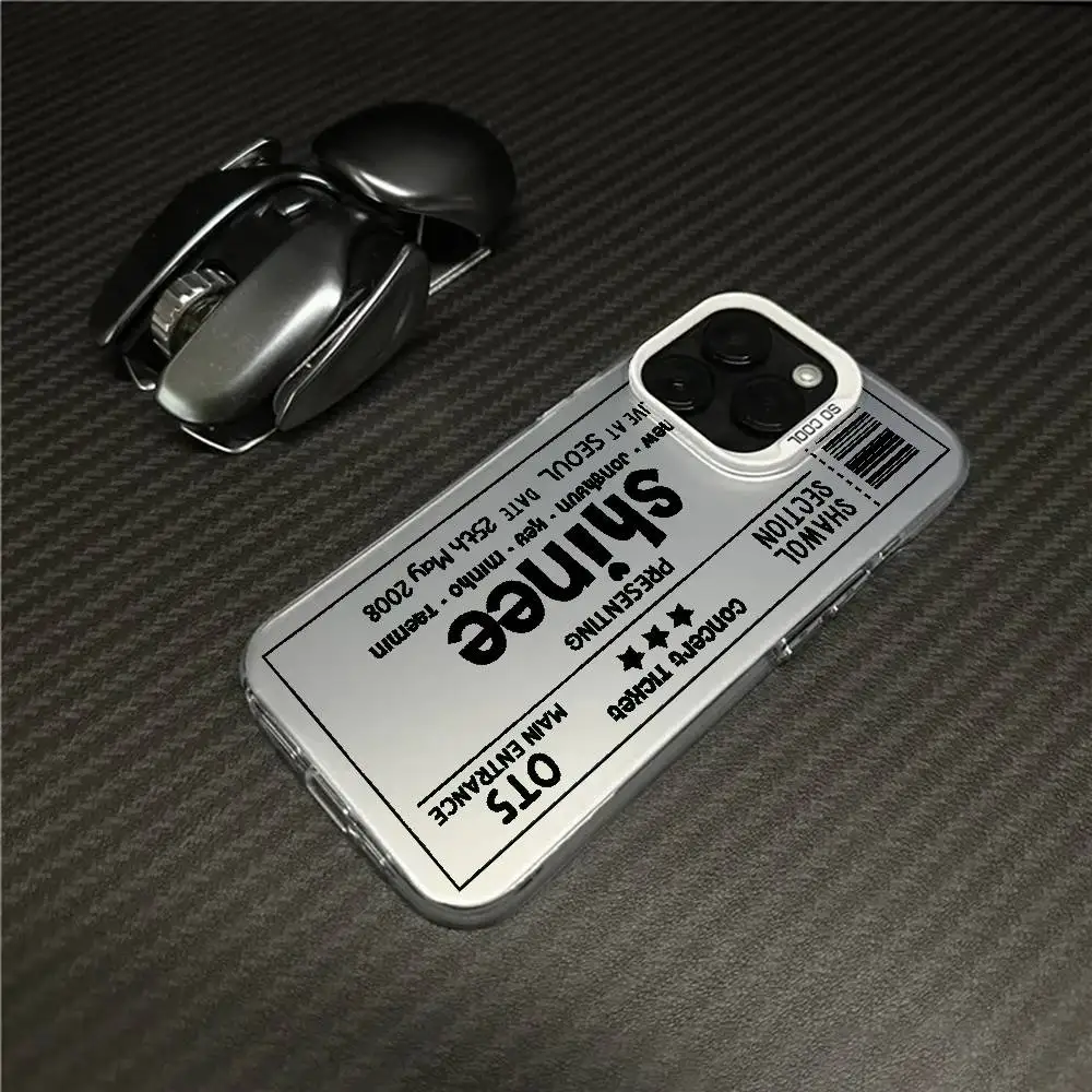 Kpop Band S-SHINees Telefoonhoesje voor IPhone 17 16 15 14 13 12 11 Pro Max Zwart Paars Mat Laser Metallic Aurora Funda