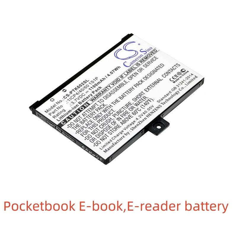 

Li-ion rechargeable battery for Pocketbook E-book E-reader，3.7V，1100mAh，Pro 602 ，603， 612， 902， 903， 912， 920