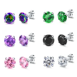 G23 Titanium Hypoallergenic Cubic Zirconia Tiny Stud Earrings Nickel Free for Sensitive Ears Women Teen Girls