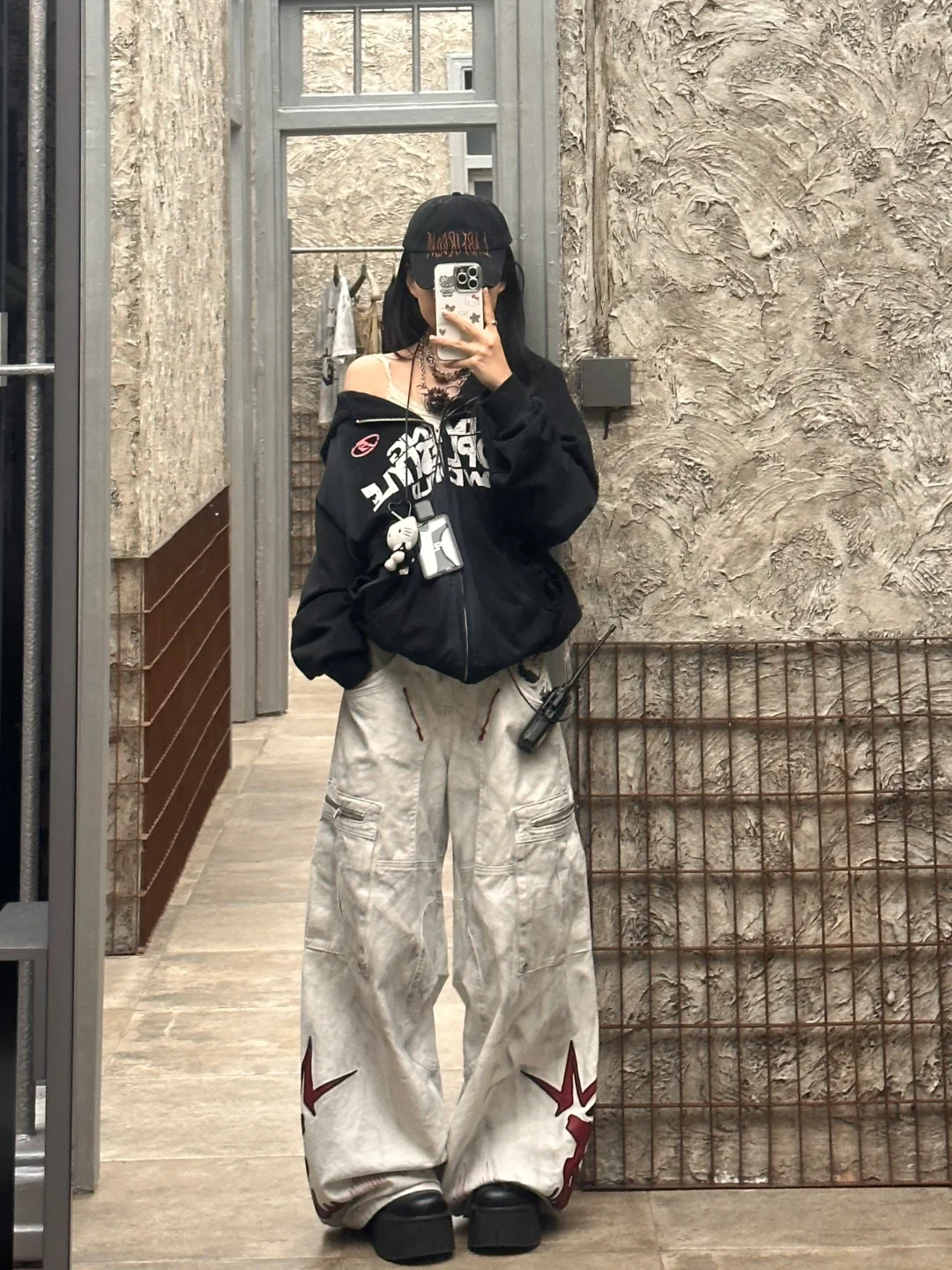 Kobiety Lato Goblin Core Chic Jeans Unisex Grunge Japanese Low Rise Gyaru Y2K Denim Pants 2000s Estetyczny Harajuku Punk Style