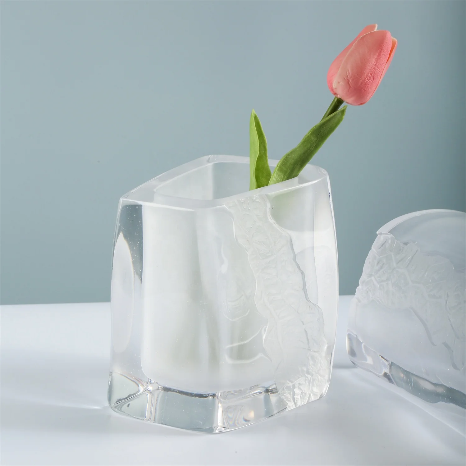 %W# 2022 Latest Geometric Series Desktop Flower Arrangement Home Decor Modern Crafts Transparent Nordic Clear Glass Vase