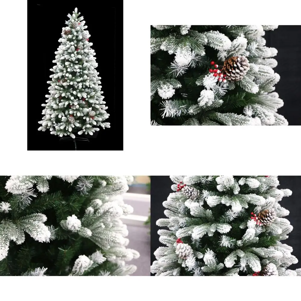 

5-Foot Tall Frosted Spruce Christmas Tree, Unlit, Winter Wonderland Decor
