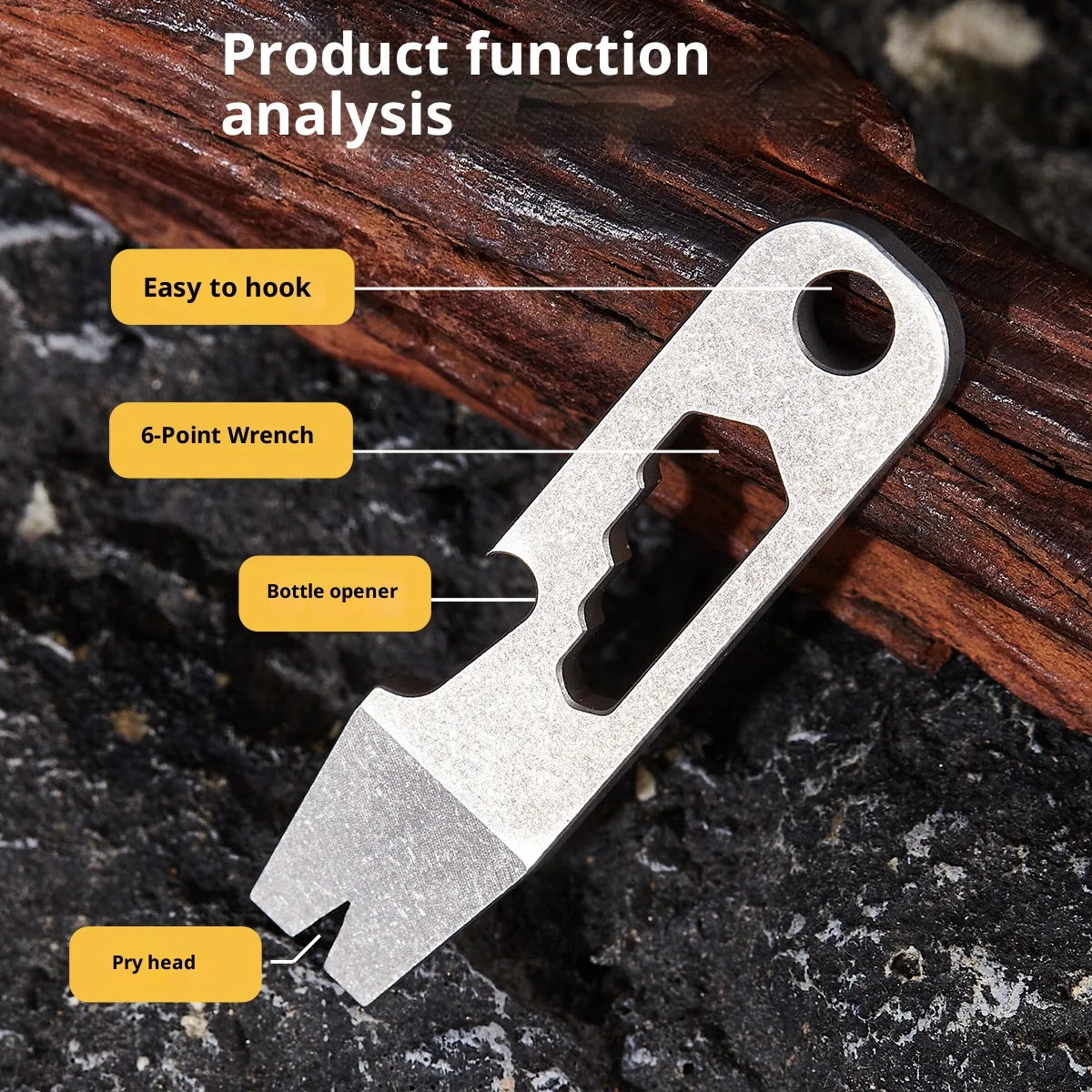 

Tactical EDC Multifunctional Tool Screwdriver Bottle Opener Crowbar Camping Gear for Hiking Survival Outdoor Activities