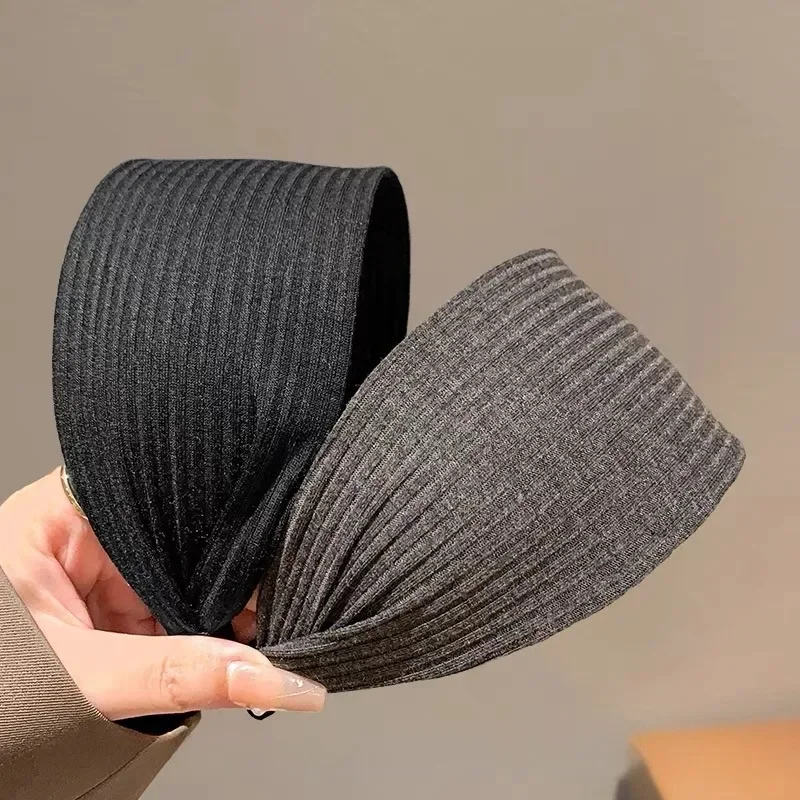 Modisches, extra breites Haarband, Kopfbedeckung, gestrickter Turban-Kopfwickel für Frauen und Mädchen, hübsche und niedliche Haar-Accessoires – Detail 8