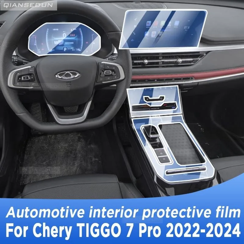 

For Chery TIGGO 7 Pro 2022-2024 Gearbox Panel Navigation Screen Automotive Interior TPU Protective Film Cover Anti-Scratch