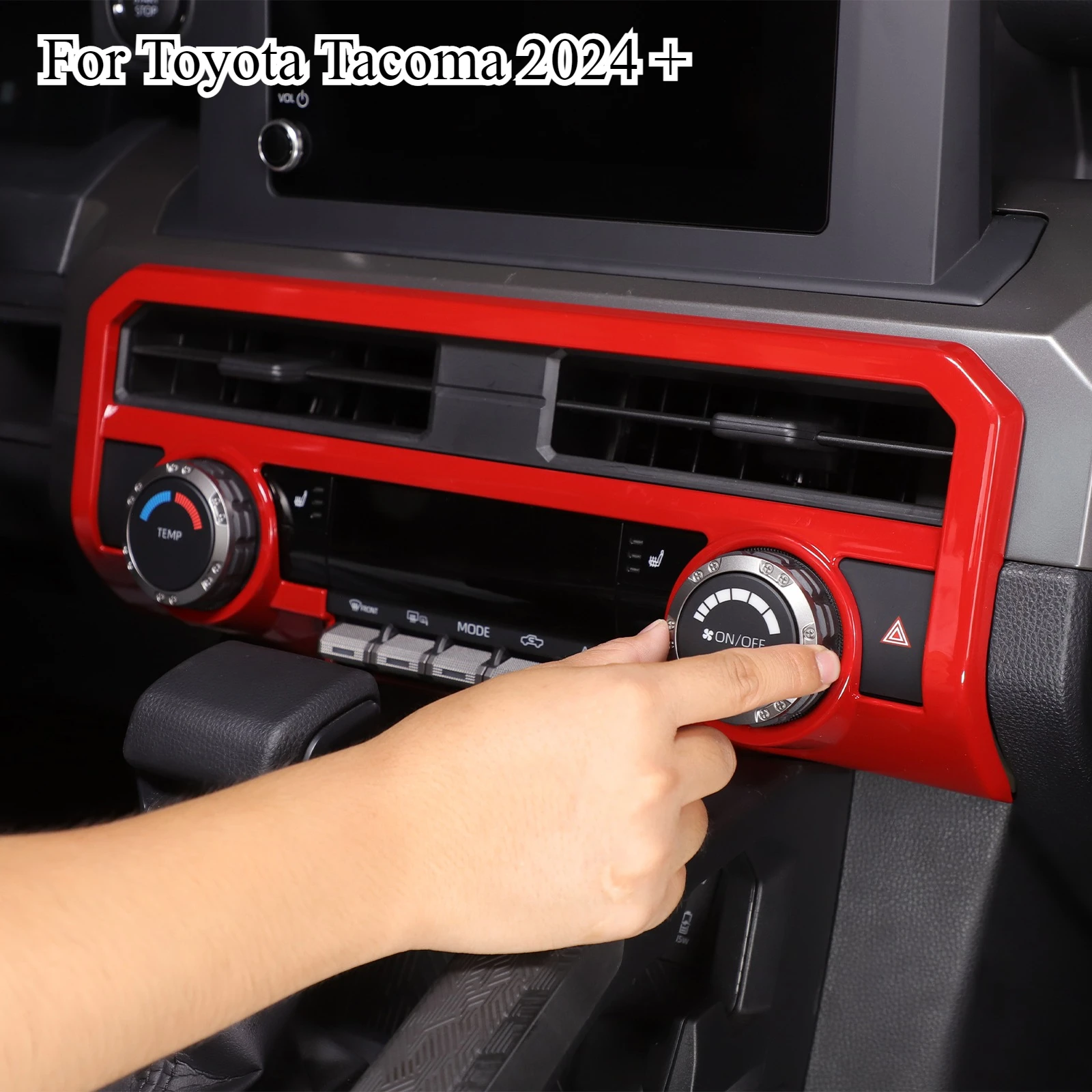 

Air Conditioning Control Panel Trim Cover For Toyota Tacoma 2024 2025 ABS Material Carbon Look Interior Upgrade Car Accessories