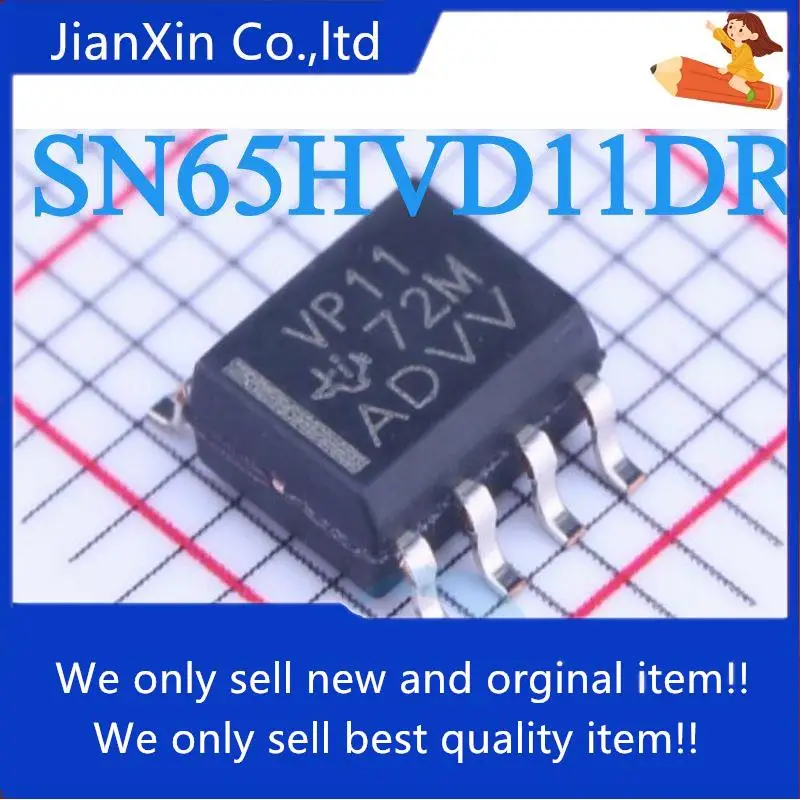 20pcs 100% orginal new  SN65HVD11DR Silkscreen VP11 SMD SOP-8 Transceiver