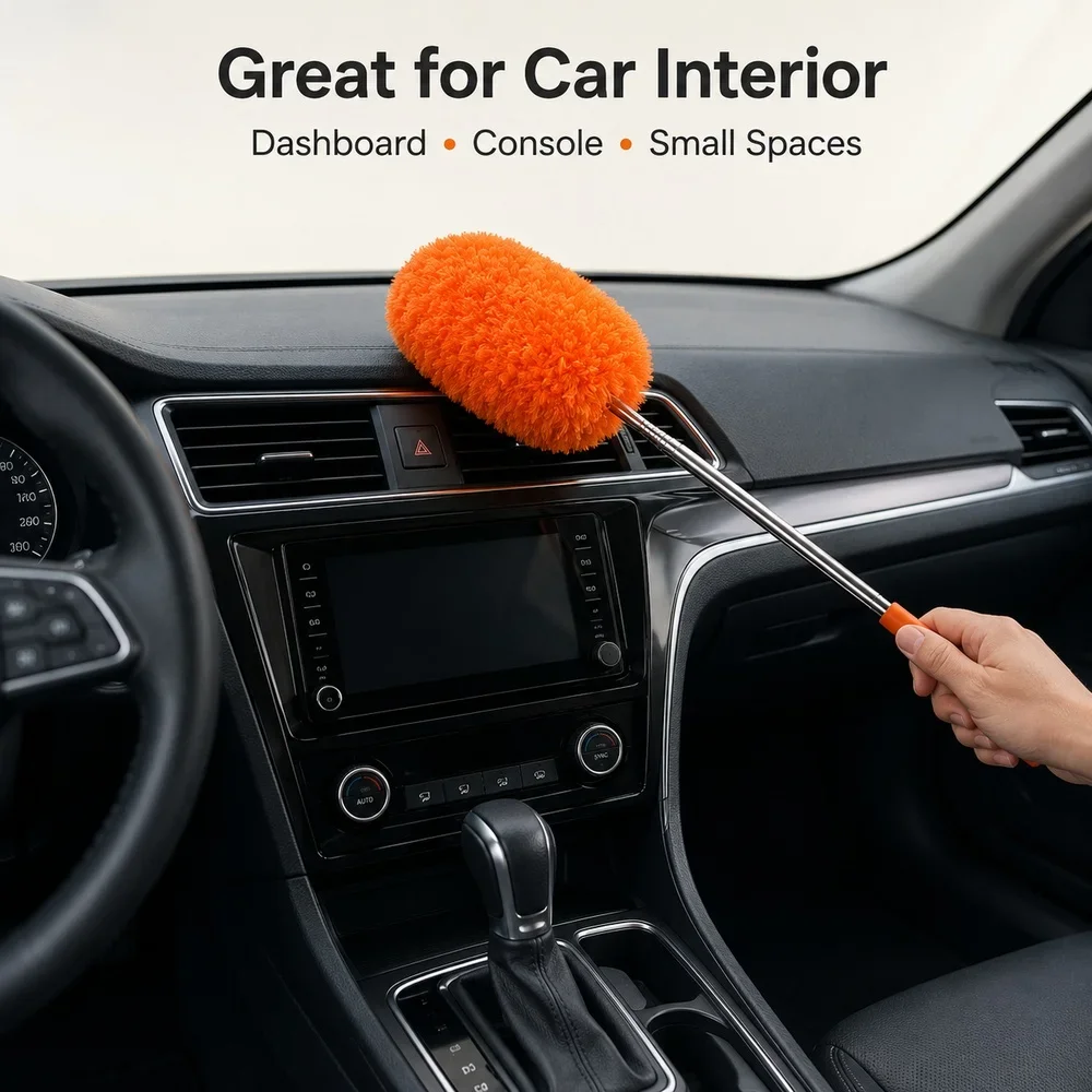 Microfiber Ceiling Fan Duster Extends Up To Long Handled Dust Locking Reusable And Cleaner Brush For Effortless Cleaning - view 3