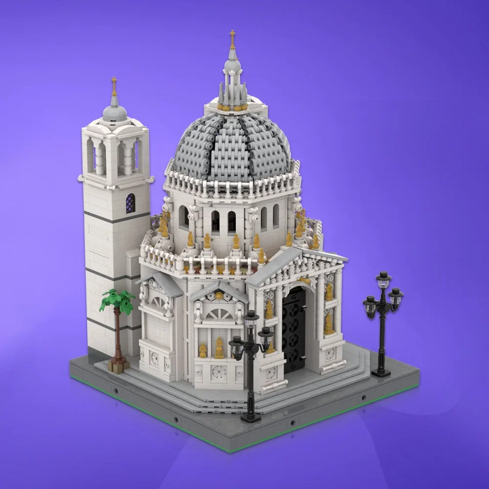 MOC Classic Dome Shaped Church Architecture Basilica di Santa Maria Della Salute Building Blocks Model Bricks Toy Kids Xmas Gift