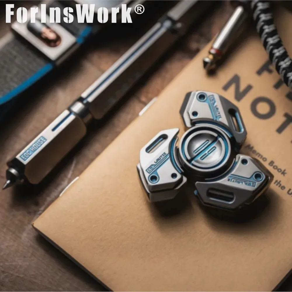 LAUTIE Bit09 티타늄 블루 피젯 스피너 기계식 스타일 스트레스 해소 장난감 무제한 사무실 책상 장치