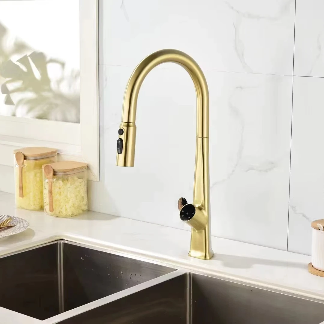 Hot Sale Modern Kitchen Faucet Classic Style Copper Pull Out Sprayer Sink Mixer Tap